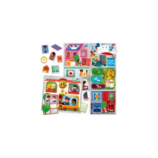 Set educativ Montessori - Sa ne jucam in oras Set educativ Montessori - Sa ne jucam in oras