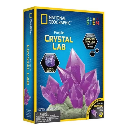 Kit stiinta National Geographic - Laborator de crestere cristale violet Kit stiinta National Geographic - Laborator de crestere cristale violet