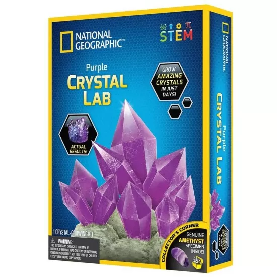 Kit stiinta National Geographic - Laborator de crestere cristale violet Kit stiinta National Geographic - Laborator de crestere cristale violet