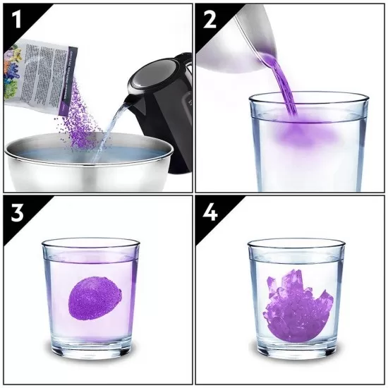 Kit stiinta National Geographic - Laborator de crestere cristale violet Kit stiinta National Geographic - Laborator de crestere cristale violet