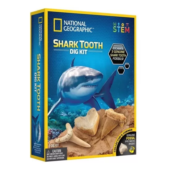 Kit stiinta National Geographic - Sa cautam dinti de rechini Kit stiinta National Geographic - Sa cautam dinti de rechini