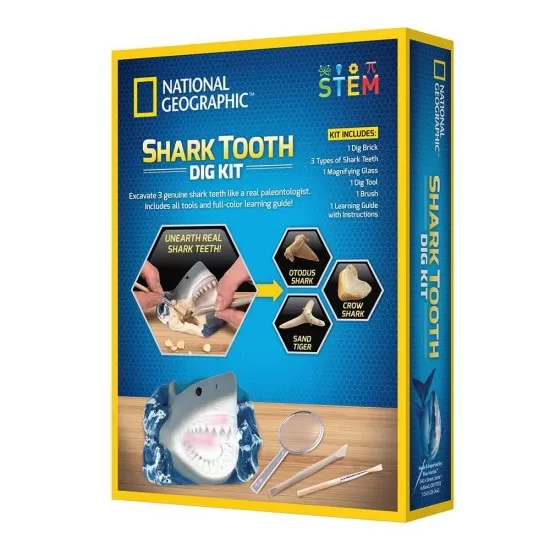 Kit stiinta National Geographic - Sa cautam dinti de rechini Kit stiinta National Geographic - Sa cautam dinti de rechini