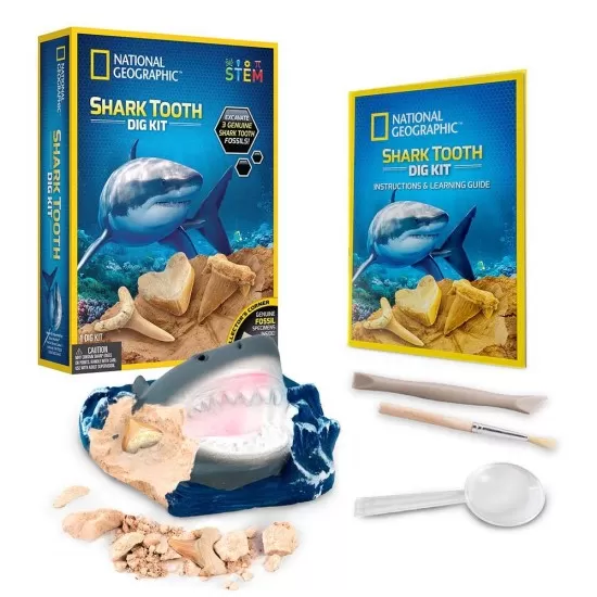 Kit stiinta National Geographic - Sa cautam dinti de rechini Kit stiinta National Geographic - Sa cautam dinti de rechini