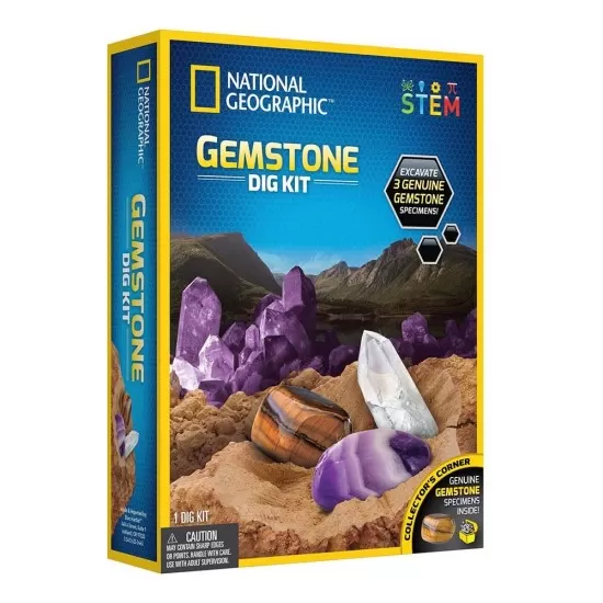 Kit stiinta National Geographic - Sa cautam pietre pretioase Kit stiinta National Geographic - Sa cautam pietre pretioase