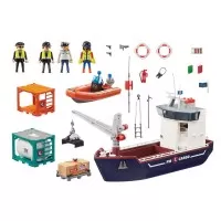 Playmobil City Action - Nava de marfa cu barca