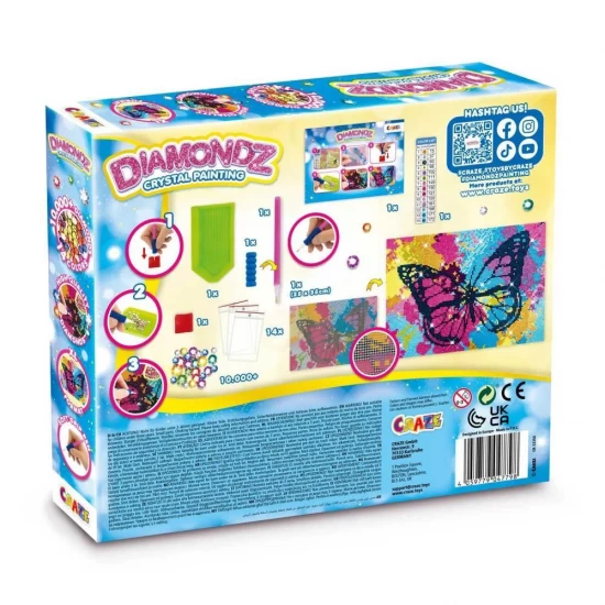 Pictura cu diamante fluture