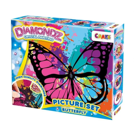 Pictura cu diamante fluture