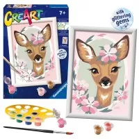 Pictura pe numere Ravensburger - Caprioara cu flori