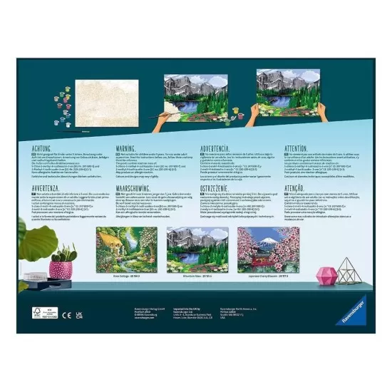 Pictura pe numere Ravensburger - Casuta pe malul raului