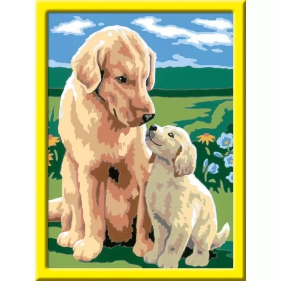 Pictura pe numere Ravensburger - Catel cu pui