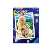 Pictura pe numere Ravensburger - Catel cu pui