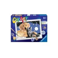 Pictura pe numere Ravensburger - Catel si pisicuta
