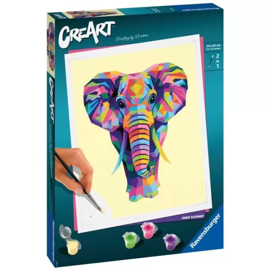 Pictura pe numere Ravensburger - Elefant