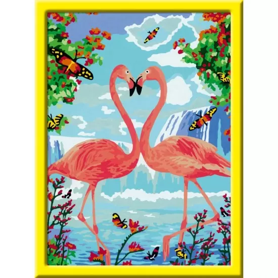 Pictura pe numere Ravensburger - Flamingo 2 Pictura pe numere Ravensburger - Flamingo 2