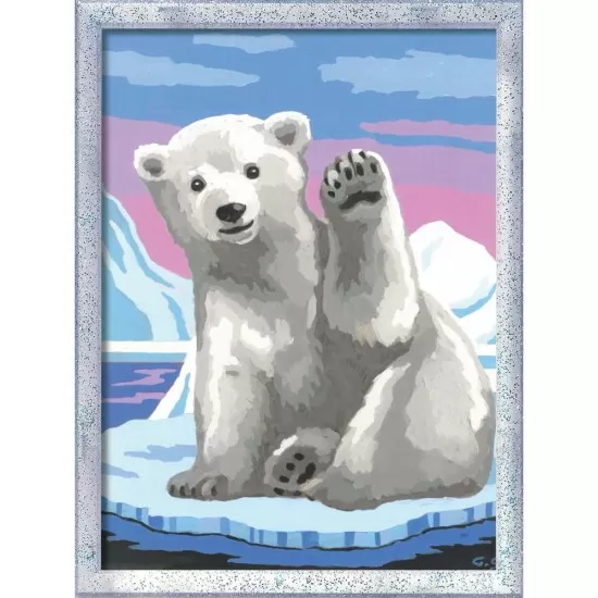 Pictura pe numere Ravensburger - Urs polar Pictura pe numere Ravensburger - Urs polar