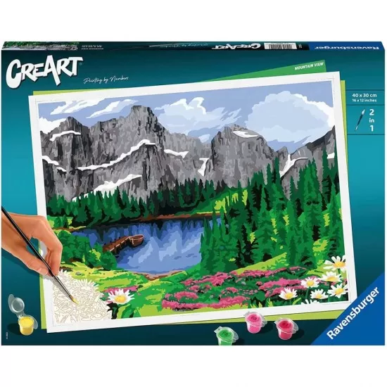 Pictura pe numere Ravensburger - Vedere montana Pictura pe numere Ravensburger - Vedere montana