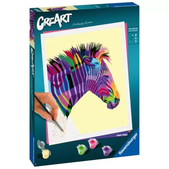 Pictura pe numere Ravensburger - Zebra Pictura pe numere Ravensburger - Zebra