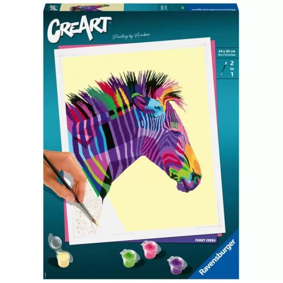 Pictura pe numere Ravensburger - Zebra Pictura pe numere Ravensburger - Zebra