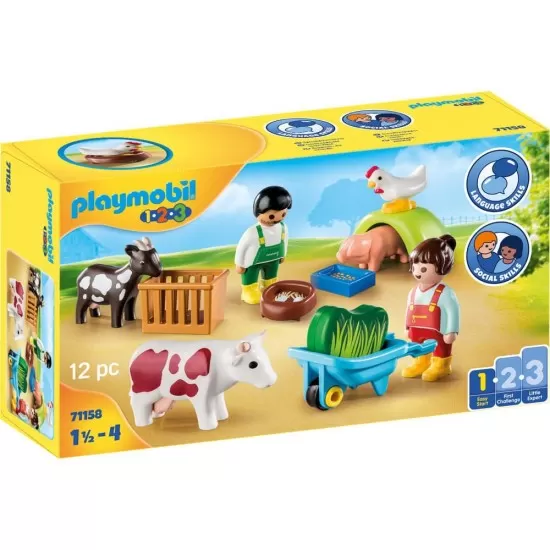 Set de joaca Playmobil 1.2.3 - Distractie la ferma Set de joaca Playmobil 1.2.3 - Distractie la ferma