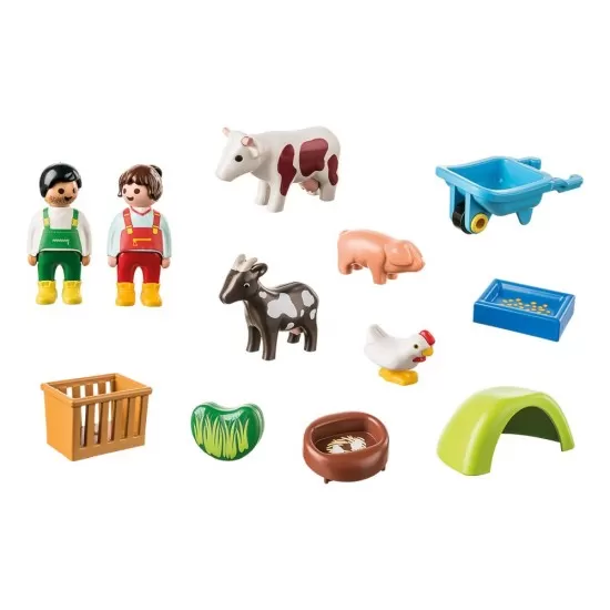 Set de joaca Playmobil 1.2.3 - Distractie la ferma Set de joaca Playmobil 1.2.3 - Distractie la ferma
