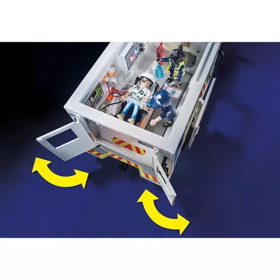 Playmobil City Action - Ambulanta cu lumini si sunete Playmobil City Action - Ambulanta cu lumini si sunete