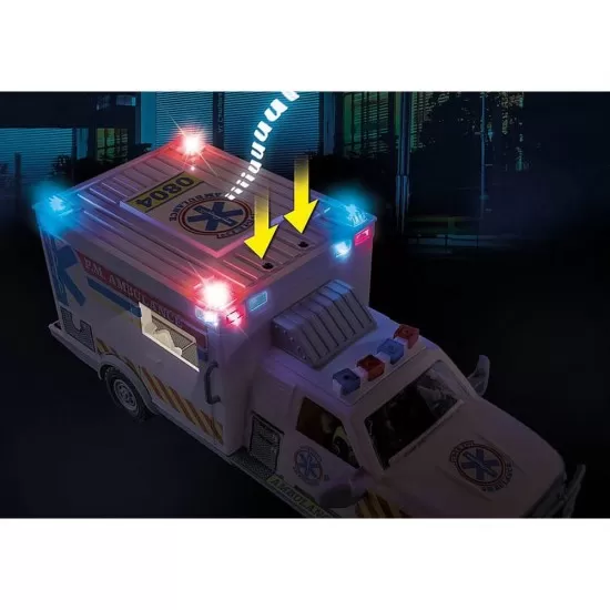 Playmobil City Action - Ambulanta cu lumini si sunete Playmobil City Action - Ambulanta cu lumini si sunete