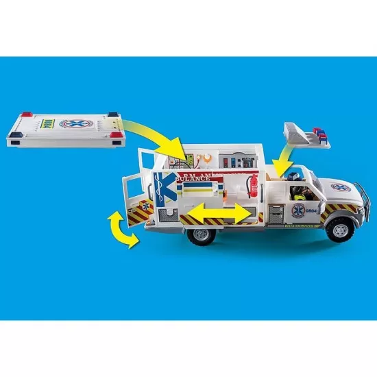 Playmobil City Action - Ambulanta cu lumini si sunete Playmobil City Action - Ambulanta cu lumini si sunete