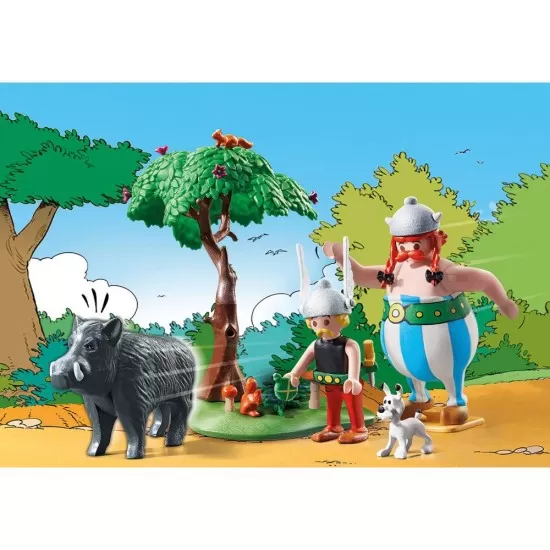 Set de joaca Playmobil Asterix si Obelix - Vanatoarea porcului salbatic Set de joaca Playmobil Asterix si Obelix - Vanatoarea porcului salbatic