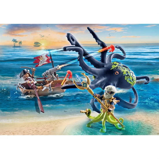 Playmobil Pirates - Batalia cu cefalopodul urias