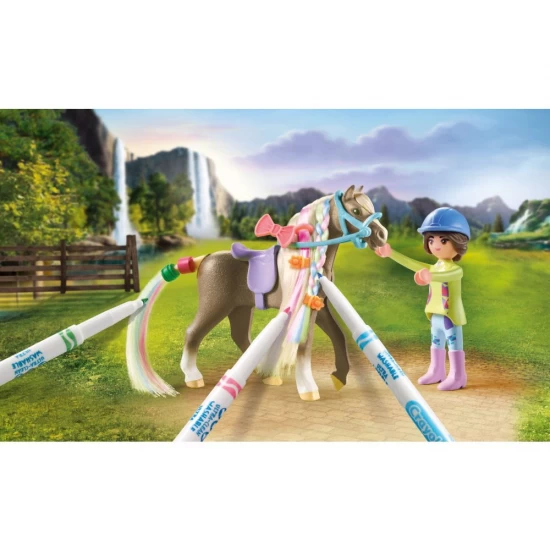 Playmobil Horses of Waterfall - Cal cu creioane Crayola Playmobil Horses of Waterfall - Cal cu creioane Crayola
