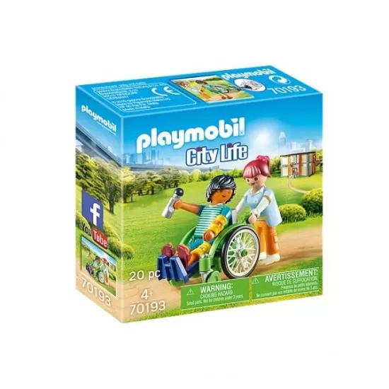 Playmobil City Life - Pacient in scaun cu rotile Playmobil City Life - Pacient in scaun cu rotile