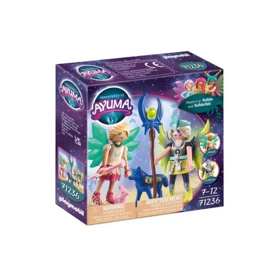 Playmobil Ayuma - Crystal Fairy si Moon Fairy cu animalute de suflet Playmobil Ayuma - Crystal Fairy si Moon Fairy cu animalute de suflet