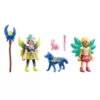 Playmobil Ayuma - Crystal Fairy si Moon Fairy cu animalute de suflet