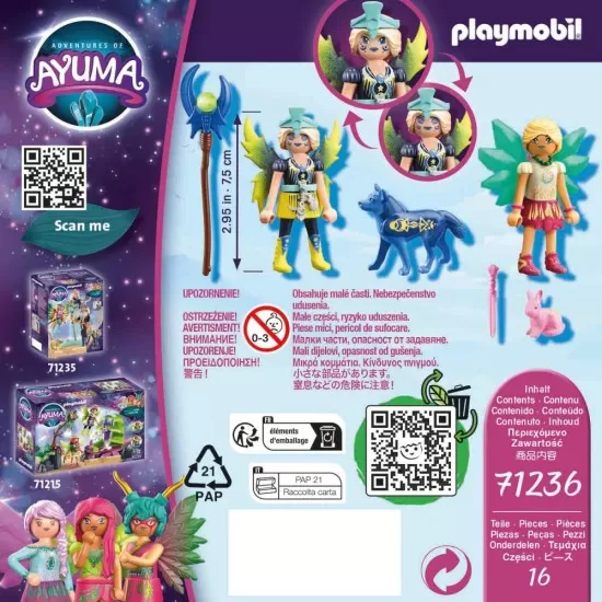 Playmobil Ayuma - Crystal Fairy si Moon Fairy cu animalute de suflet Playmobil Ayuma - Crystal Fairy si Moon Fairy cu animalute de suflet