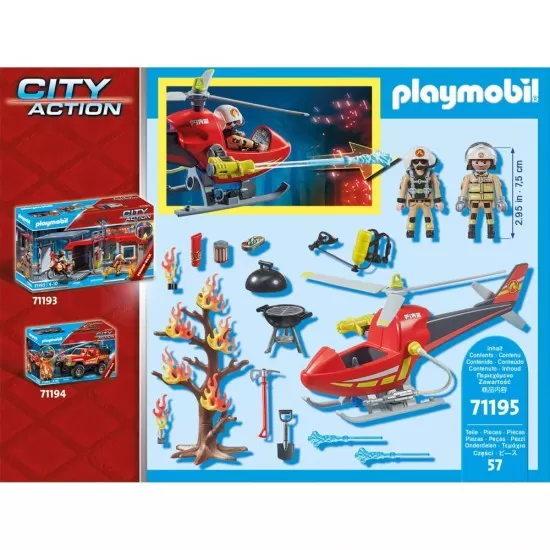 Playmobil City Action - Elicopter de pompieri cu 2 figurine Playmobil City Action - Elicopter de pompieri cu 2 figurine