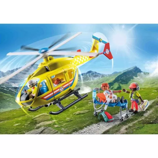 Playmobil City Life - Elicopter galben de salvare Playmobil City Life - Elicopter galben de salvare