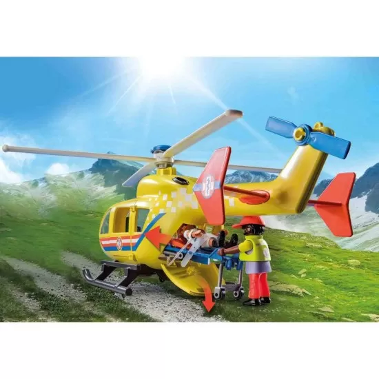 Playmobil City Life - Elicopter galben de salvare Playmobil City Life - Elicopter galben de salvare
