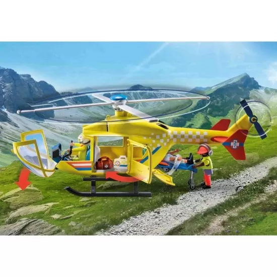 Playmobil City Life - Elicopter galben de salvare Playmobil City Life - Elicopter galben de salvare