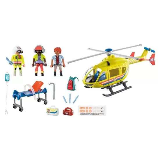 Playmobil City Life - Elicopter galben de salvare Playmobil City Life - Elicopter galben de salvare