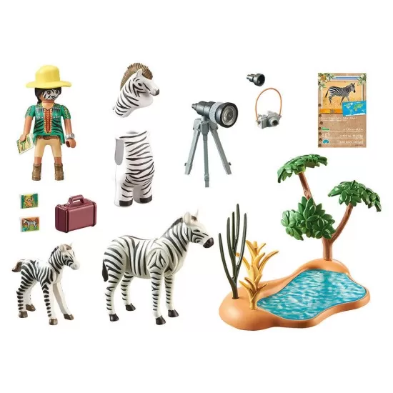 Playmobil Wiltopia - Fotograf si zebre Playmobil Wiltopia - Fotograf si zebre