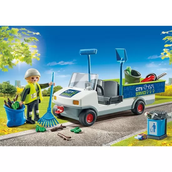 Playmobil City Action - Maturator de strazi cu vehicul Playmobil City Action - Maturator de strazi cu vehicul