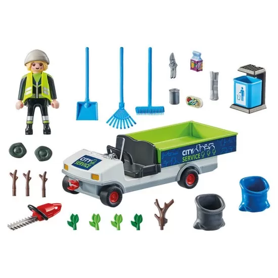 Playmobil City Action - Maturator de strazi cu vehicul Playmobil City Action - Maturator de strazi cu vehicul