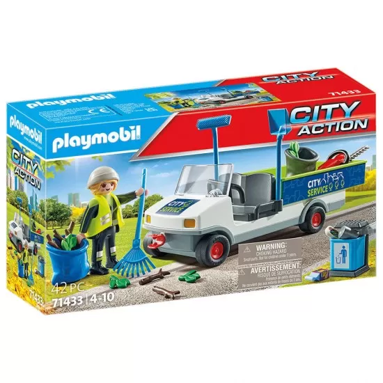 Playmobil City Action - Maturator de strazi cu vehicul Playmobil City Action - Maturator de strazi cu vehicul