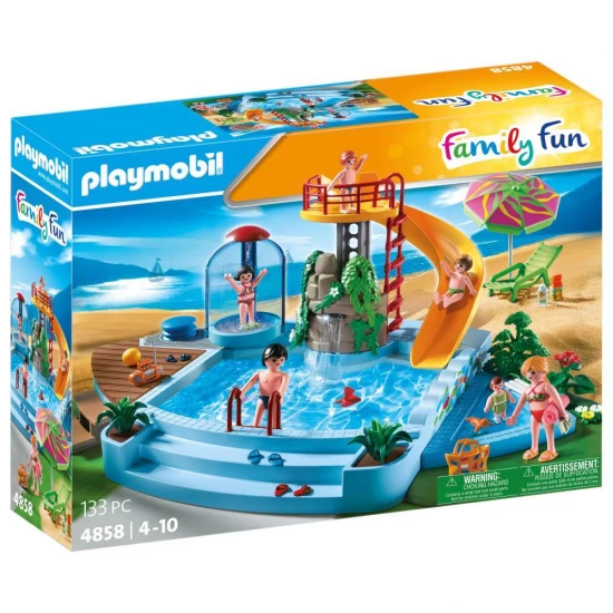 Playmobil Family Fun - Piscina cu tobogan Playmobil Family Fun - Piscina cu tobogan