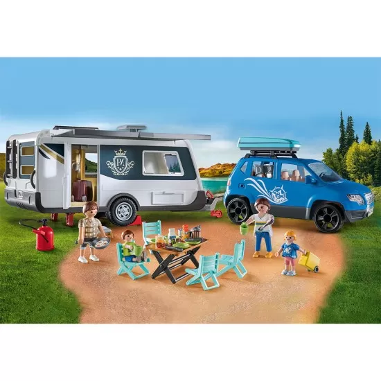 Playmobil Family Fun - Rulota cu masinuta Playmobil Family Fun - Rulota cu masinuta