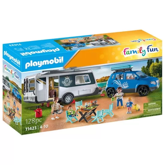Playmobil Family Fun - Rulota cu masinuta Playmobil Family Fun - Rulota cu masinuta