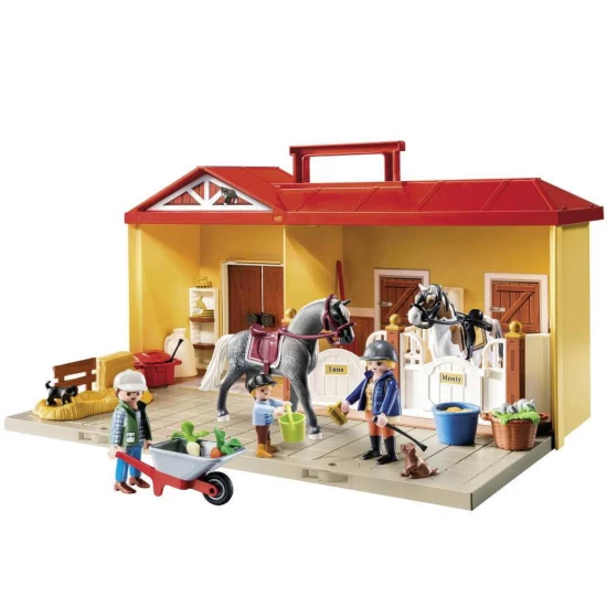 Playmobil Country - Set portabil grajd de cai