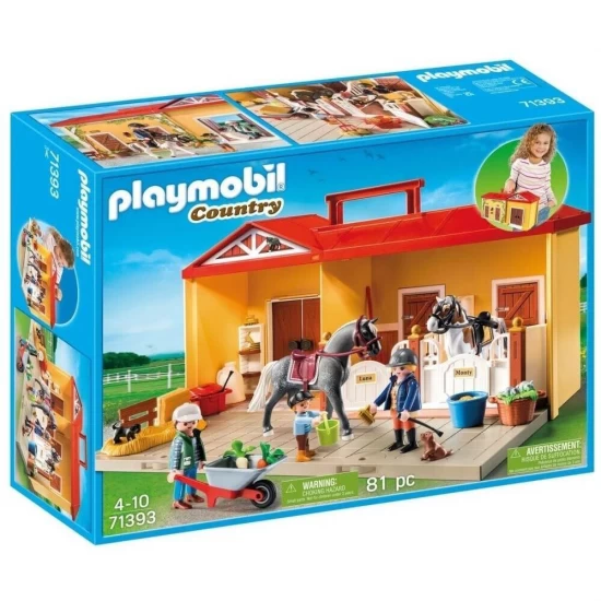 Playmobil Country - Set portabil grajd de cai