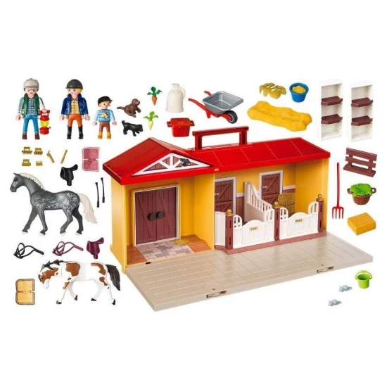 Playmobil Country - Set portabil grajd de cai
