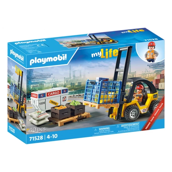 Playmobil My Life - Stivuitor cu marfa Playmobil My Life - Stivuitor cu marfa